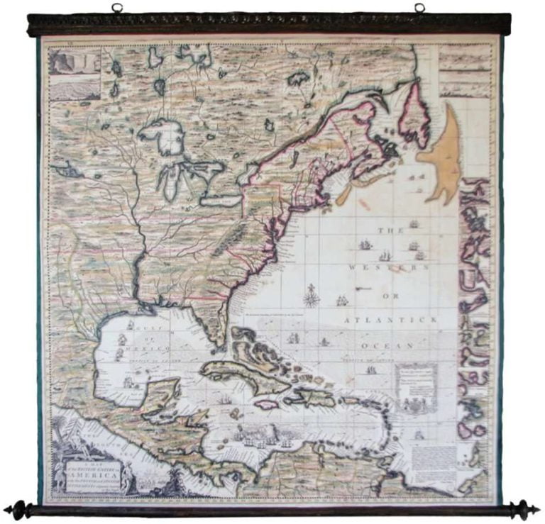 American colonial map - Map of British empire - Canvas Wall Maps